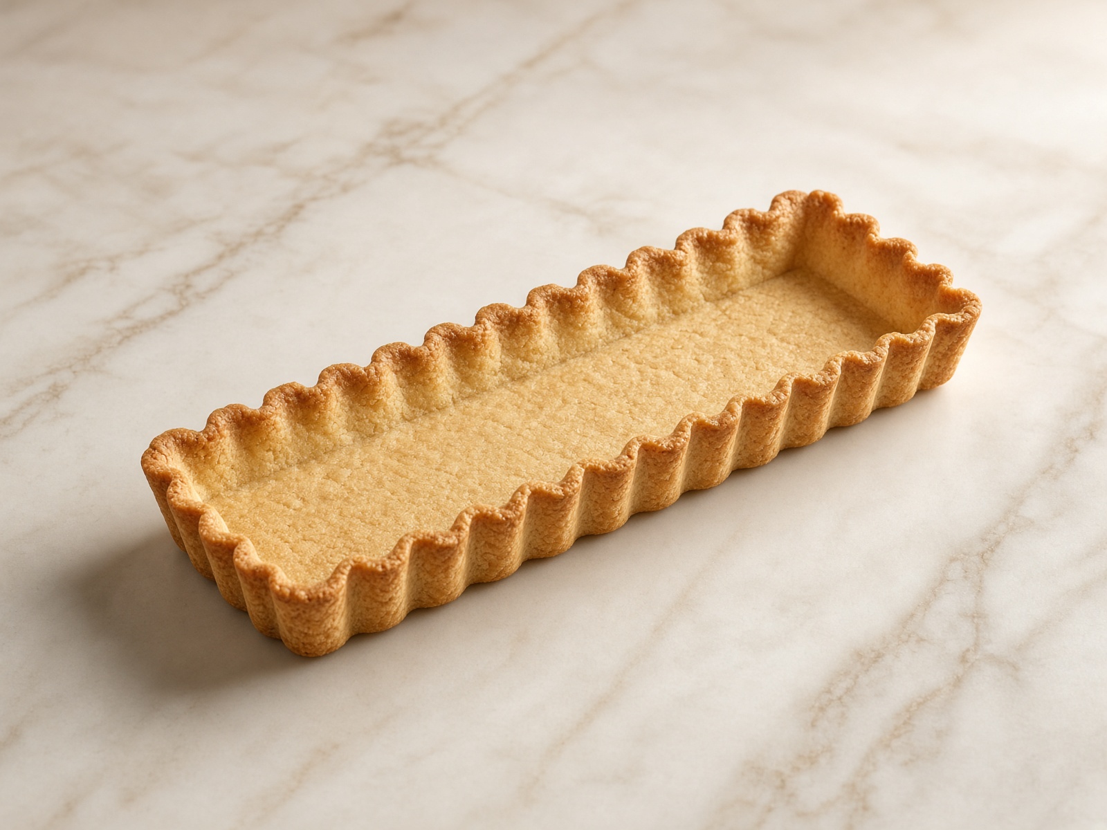 Rectangular fluted tart shell